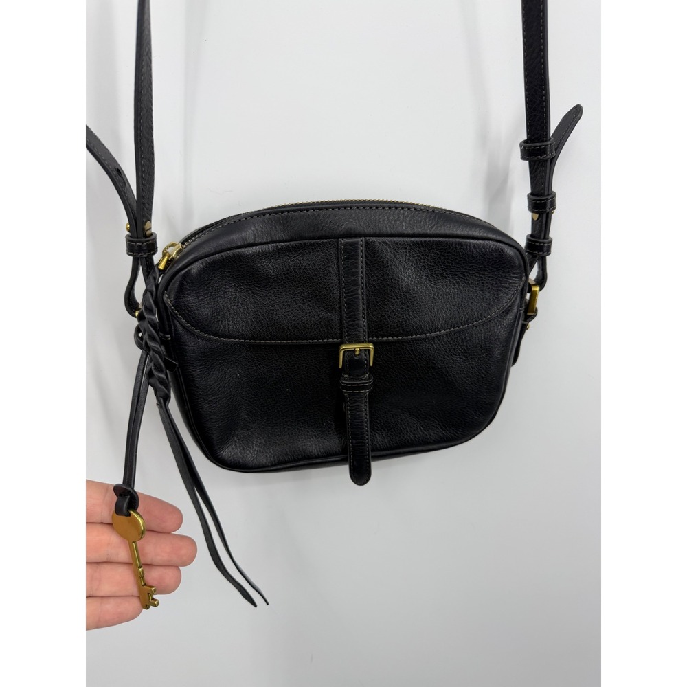 Fossil kendall Crossbody Bag‎ Women Small Black Leather Buckle Camera Bag ZB4659